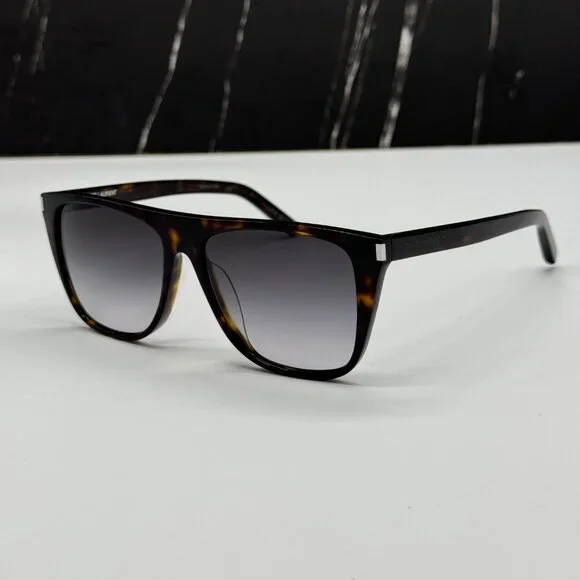 NEW SAINT LAURENT SL1F 003 SUNGLASSES UNISEX SQUARE HAVANA 